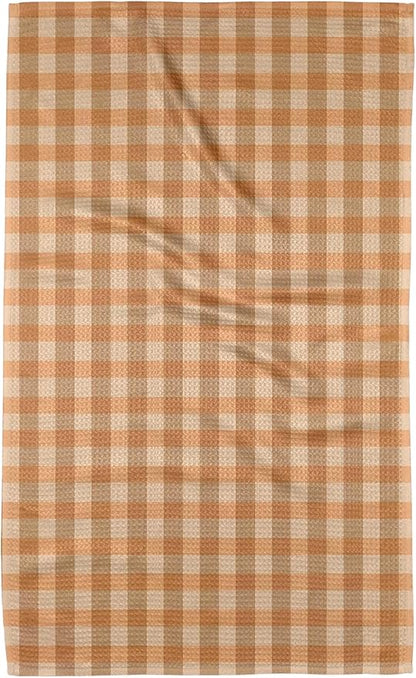 GEOMETRY Fall Kitchen Towels Quick Dry Microfiber Dish Towels Premium Cozy Gingham 18x30