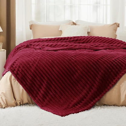Bedsure GentleSoft Deep Red Full Blanket for Bed - Cozy Soft Blankets for Women, Cute Large Throws for Girls, 84x90 Inches