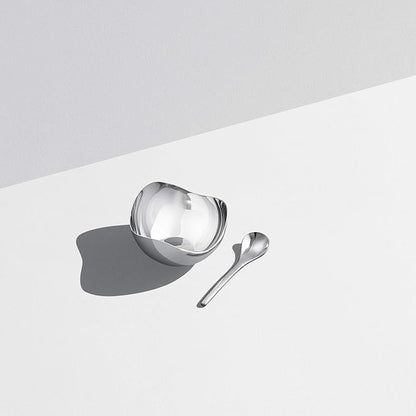 Georg Jensen Bloom Salt Cellar with Spoon
