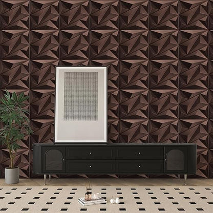 Art3dwallpanels Antique Copper 33 Pack 3D Wall Panels for Interior Decor, PVC Textured Wall Panels 12''x12'' Cover 32.Sq.Ft.Antique Copper