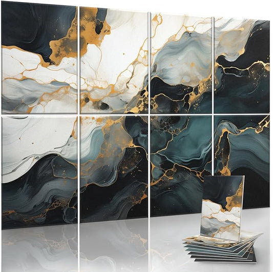 8-Pack Acoustical Wall Panels 48x32 Inches Acoustic Panels Sound Absorbing Decorative Sound Dampening Panels for Studios, Offices, Theaters, Adhesive Included