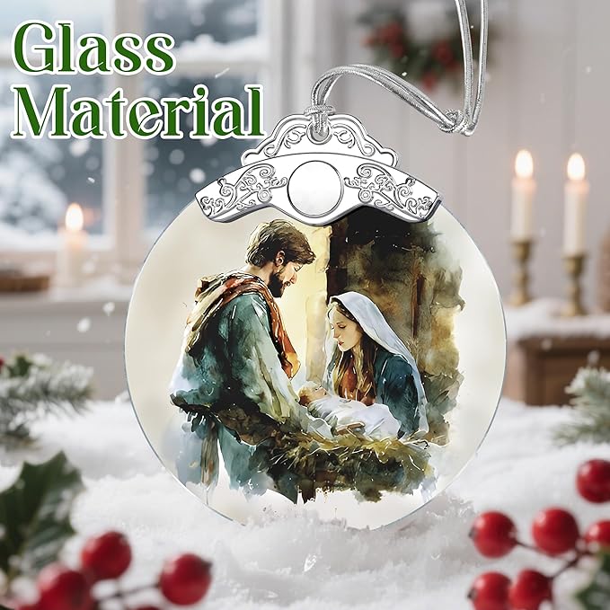 Nativity Christmas Ornament, Religious Ornament, Jesus Mary Joseph, Christian Christmas Decoration, Unique Faith Gift, Religious Gifts, Christian Gifts, Gift Idea