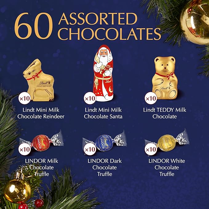 Lindt Festive Selection Assorted Chocolate Candy, 24.3 oz. Box