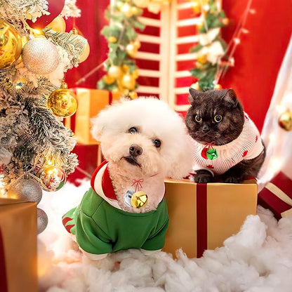 Augshy 240 Pieces Colorful Jingle Bells 4 Colors Mixed Craft Bell Bulk for Christmas Home and Pet Decorations Xmas Decor Party Favors Supplies (0.4/0.6/1 inch)