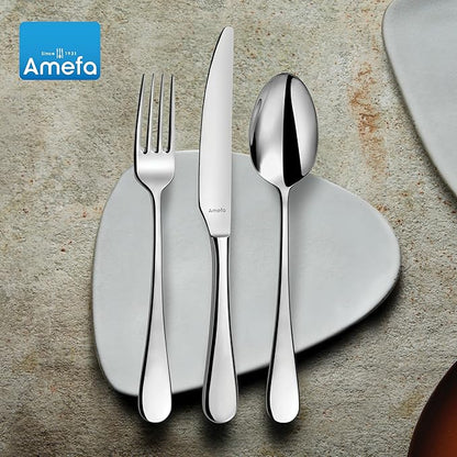 Amefa Venus 20-piece Premium 18/10 Stainless Steel Flatware Set, High Gloss Mirror Finish, Silverware Set Service for 4, Dishwasher Safe, Rust resistant Cutlery.