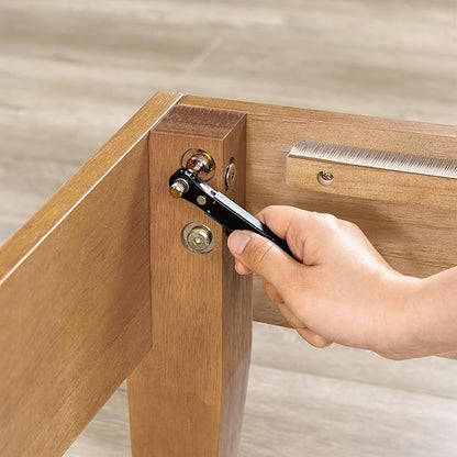 Mellow Naturalista Grand - 12 Inch Solid Wood Platform Bed with Wooden Slats - No Box Spring Needed - Queen (Natural Pine)