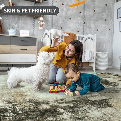 5x8 Area Rugs for Living Room Rug Washable: Abstract Rug for Dining Room Bedroom Carpet Non Slip 5 by 8 Indoor Modern Nursery Home Office Coffee