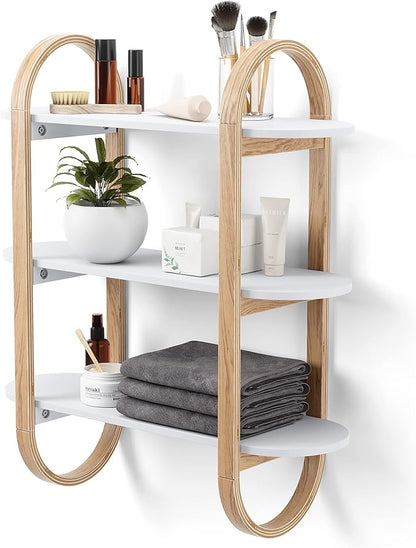 Umbra Bellwood Wall Shelf White/Natural, W65×D24×H75cm