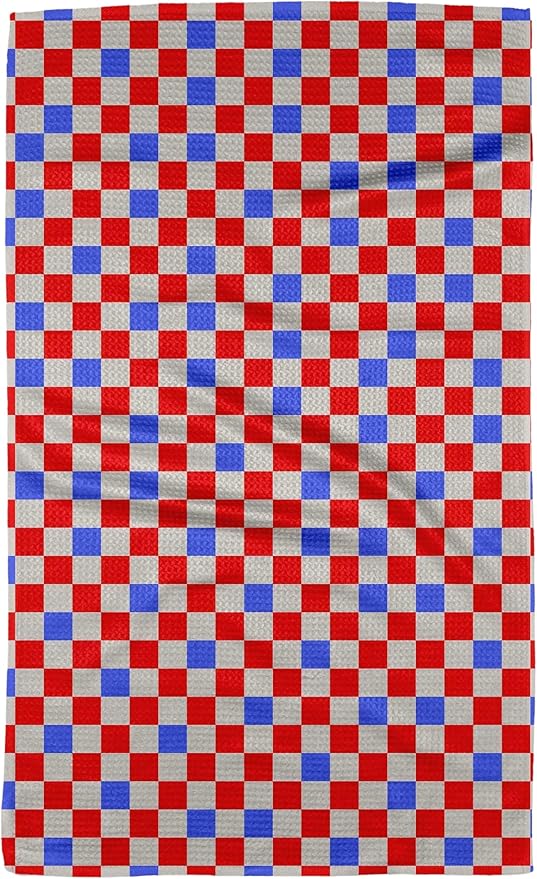 GEOMETRY Patriotic Kitchen Towels Quick Dry Absorbent Microfiber Red White Blue Patriot Picnic