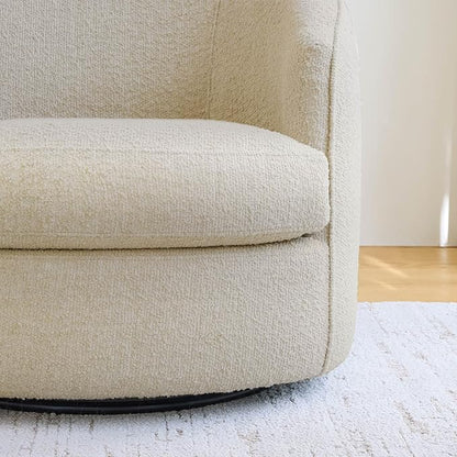 CHITA Swivel Barrel Chair, Modern Comfy FSC Certified Upholstered Accent Chair for Living Room, Fully Assembled, Oatmeal