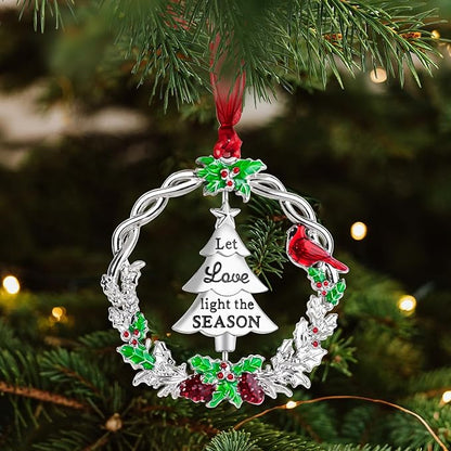 Christmas Tree Ornament Metal Silver Hanging Rotatable Design Charm Holiday Decorative Pendant Gift Keepsake (2025)