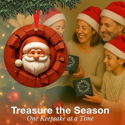 Santa Ornament - Unique Christmas Ornaments 2025, Funny Santa Ornaments for Christmas Tree, Santa Claus for The Tree Decoration, Perfect 2025 Ornament for Holiday Decoration