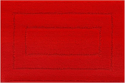 GRANNY SAYS Bathroom Rug, 16" X 24" Bath Rugs for Bathroom, Microfiber Cute Bath Mats, Washable Rug for Bath Tub, Bathroom Mat Non-Slip, Bath Decorations, Red