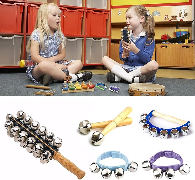 Augshy 120 Pcs 1 Inch/25 mm Christmas Silver Jingle Bells, Craft Bells for Christmas Home Festival Decorations DIY Project