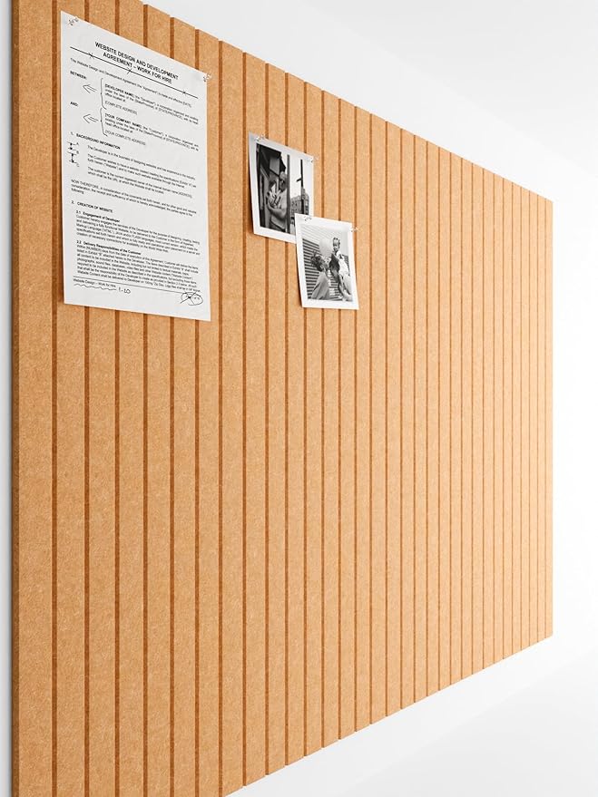 Bumusty Large Cork Board Alternative-47 x35 Felt Bulletin Board Tiles, with 30 Pushpins, 70 Adhesive Tabs, 12-Pack Slat Wall Paneling, Cork Boards for Office Push Pin Board Felt Board-Longan Yellow