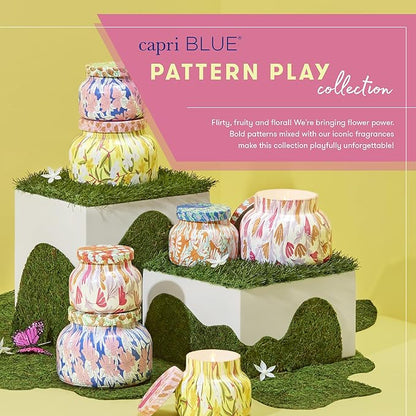 Capri Blue Scented Candles - Pattern Play Glass Jar Candles - Long Lasting Soy Wax Blend - Luxury Home Decor - Notes of Vanilla, Bergamot, & Sandalwood - Gifts for Women (Havana Vanilla, 8 oz)