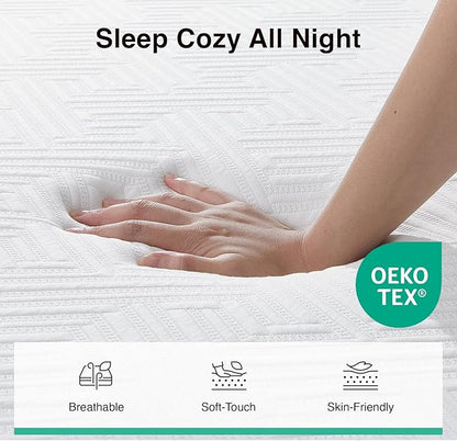 Novilla Twin Mattress, 6-Inch Gel Memory Foam Mattress for Cool Night Sleep & Pressure Relief, Medium Firm Twin Size in a Box, Bliss