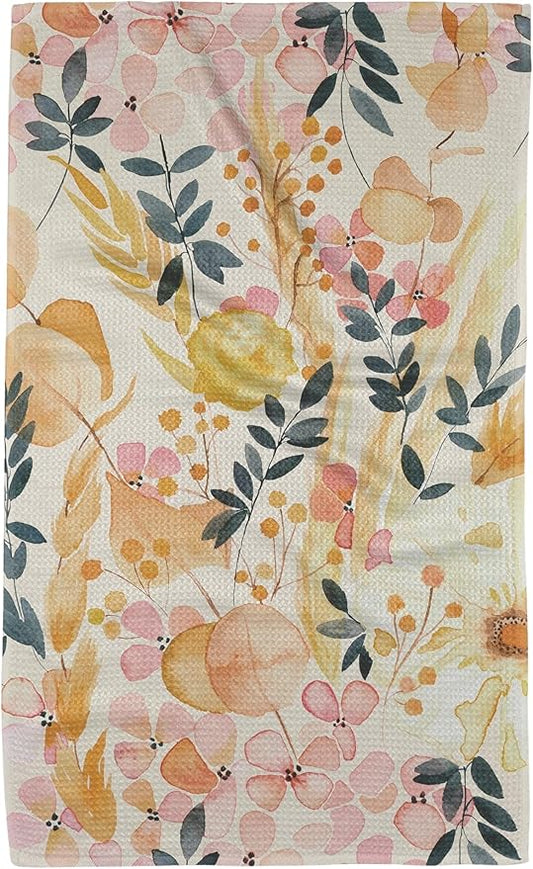 GEOMETRY Kitchen Tea Towels Quick Dry Microfiber Premium Towel Sleepy Fields 1 Pack