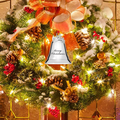 Styleonme Christmas Bells, 2025 Christmas Ornaments, This is a Christmas Angel Bell Accessory Inspired by a Beautiful Life, Featuring The Charm of zinc Alloy Heart-Shaped Angel Wings and Snowflakes