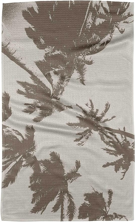 GEOMETRY Kitchen Towels Quick Dry Microfiber Premium Towel Sandy Palms 1 Pack