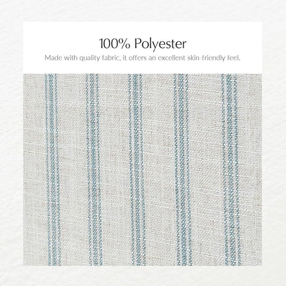 EcoHarbor Living 3-Seater Couch, Stripe 81" Mid-Century Modern Upholstered Sofa with Armrests, Stripe Couches for Living Room, Bedroom, Office, Apartment, Blue