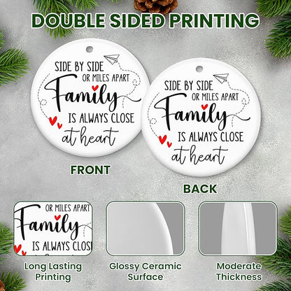 Christmas for Women Men - Ceramic Christmas Ornaments 2025 for Tree Decorations - Family Long Distance Gifts for Mom Dad, Gift for Sister Brother, Grandma Grandpa Gift Ideas