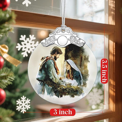 Nativity Christmas Ornament, Religious Ornament, Jesus Mary Joseph, Christian Christmas Decoration, Unique Faith Gift, Religious Gifts, Christian Gifts, Gift Idea