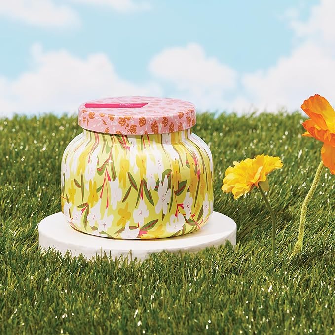 Capri Blue Scented Candles - Pattern Play Glass Jar Candles - Long Lasting Soy Wax Blend - Luxury Home Decor - Notes of Orchid, Jasmine, Gardenia & Floral Musk - Gifts for Women (Aloha Orchid, 19 oz)