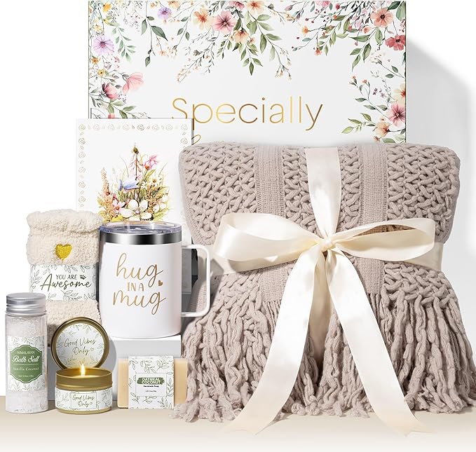 Self Care Gifts for Women Get Well Soon Gifts, Birthday Gifts for Women Care Package, Sympathy Gift Baskets Spa Gifts Set, Thinking of You Inspirational Christmas Gifts for Mom Her Friend Sister Wife
