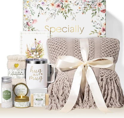 Self Care Gifts for Women Get Well Soon Gifts, Birthday Gifts for Women Care Package, Sympathy Gift Baskets Spa Gifts Set, Thinking of You Inspirational Christmas Gifts for Mom Her Friend Sister Wife