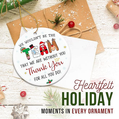 ZAGKOO Best Boss Ever Christmas Ornament 2025 - Appreciation Gifts for Boss Lady, Managers, Leaders - Thank You Gifts for Women, Bosses, Team, Coworkers - Holiday Ceramic Tree Xmas Decoration