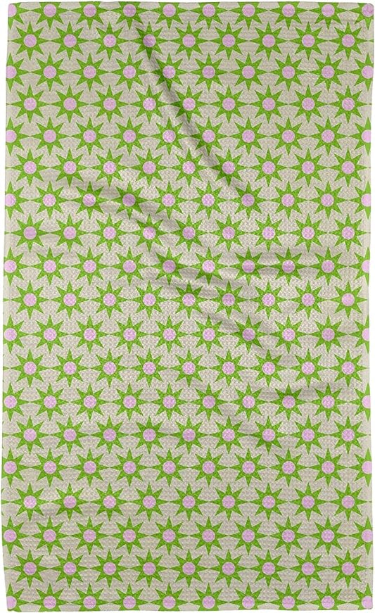 GEOMETRY Kitchen Towels Quick Dry Microfiber Premium Towel Sweet Green 1 Pack