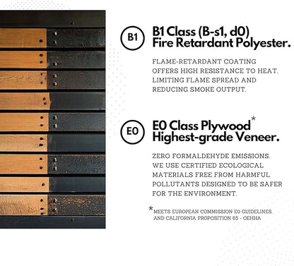 RT60X Pro Soundproof Wall Panels for Recording Studio Acoustical Treatments – 4 Pack 24"x24"x1" UV-Coated, Fire-Retardant, Sound Dampening, Acoustic Diffusion Wood Tiles for Gaming Room Decor