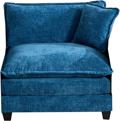 SoarFlash Chenille Sectional Middle Position Sofa,Blue