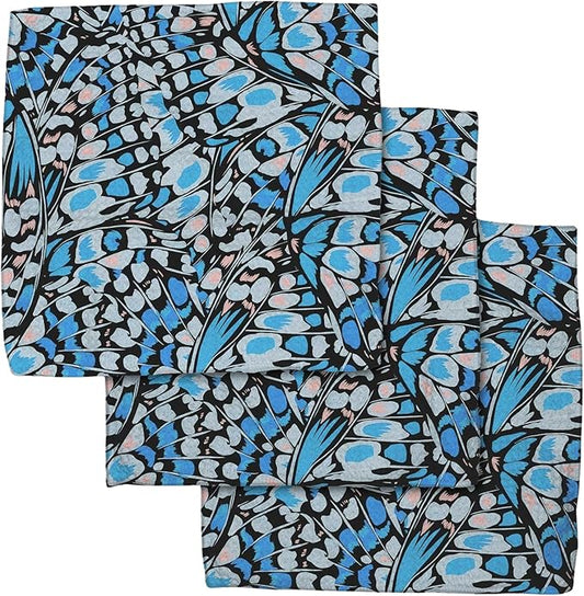 GEOMETRY Kitchen Dish Cloths Quick Dry Geoweave Premium Rags Blue Garden Wings