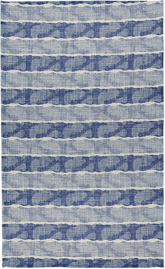 Modern Style Premium Kitchen Tea Towel Super Absorbent Fast Drying Microfiber Denim Waves