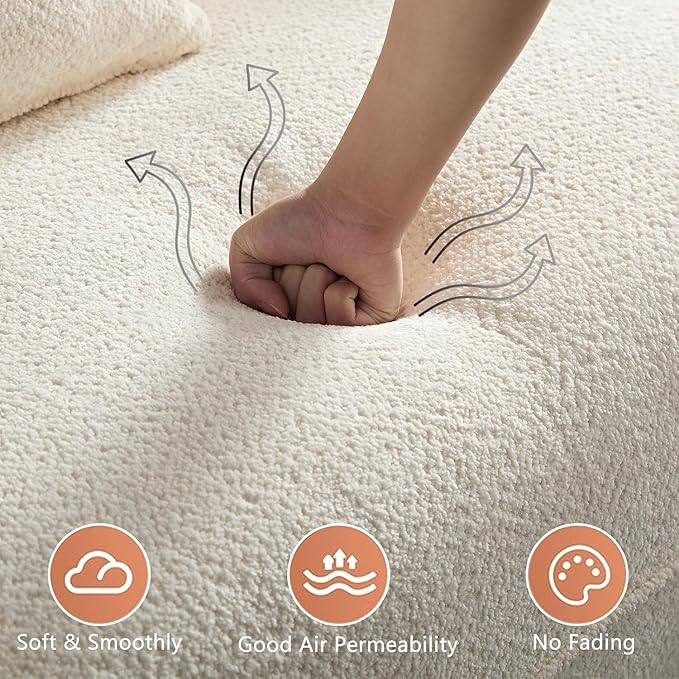 110" Modern Couch Curved Sofa for Living Room, Luxury Curved Sectional Sofas, Upholstered Boucle 3-Seater Loveseat, Minimalist Couches for Office Apartment, Beige