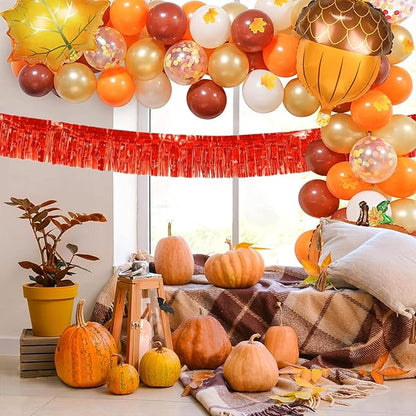 12 Pack 10 Feet Metallic Foil Fringe Garland Tinsel Streamers Banner, Red Wall Hanging Tinsel Fringe Banners for Parade Floats, Wedding, Birthday, Christmas, New Year Party Decorations