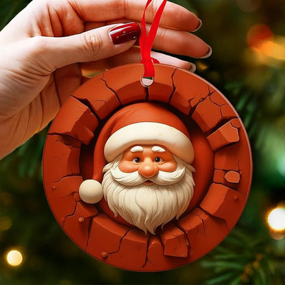 Santa Ornament - Unique Christmas Ornaments 2025, Funny Santa Ornaments for Christmas Tree, Santa Claus for The Tree Decoration, Perfect 2025 Ornament for Holiday Decoration