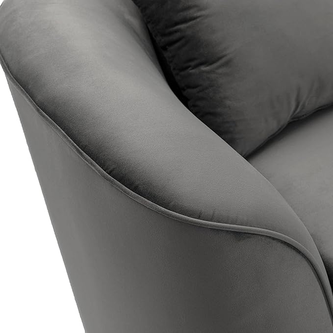 Christopher Knight Home 87.50" Curved Oversized 2 Seater Sofa, Upholstered Couch Chair, Soft Seating, Cozy Loveseat with Armrest, Reading Sofas for Living Room, Home Rest, Grey