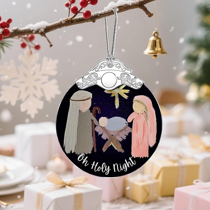 Nativity Ornament | Nativity Scene | Christmas Ornament | Christmas Decoration | Holiday Decor | Religious Gifts | Christian Gifts | Gift Exchange | Gift Idea - Pattern A