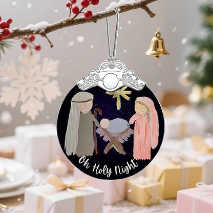 Nativity Ornament | Nativity Scene | Christmas Ornament | Christmas Decoration | Holiday Decor | Religious Gifts | Christian Gifts | Gift Exchange | Gift Idea - Pattern A