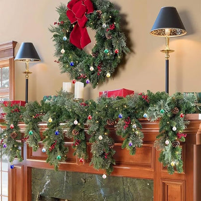 120Pcs Christmas Mini Ball Ornaments,0.6" Glitter Multicolor Christmas Ball,Xmas Tree Hanging Decorations Pendants for Party,Decor,Outdoor,Indoor,DIY,Craft,Holiday Supply,Gift Fillers