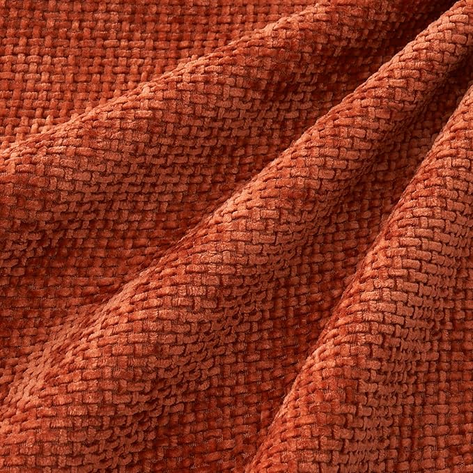 MIULEE Fall Pack of 4 Throw Pillow Covers 20x20 Inch Burnt Orange Soft Decorative Chenille Pillow Covers Farmhouse Accent Cushion Covers for Boho Home Decor Bedroom Living Room