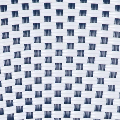 Martha Stewart Lily Pond Indoor Outdoor Stackable Bistro Outdoor Chairs with Natural Woodgrain Aluminum Frame Finish, White/Navy Woven Rattan Backrests/Seats, Set of 2