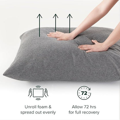 ZINUS Ada Sling Accent Chair, Metal Framed Armchair with Shredded Foam Cushioning, Light Grey