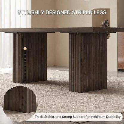 5-Piece Dining Table Set with 4 Chairs, 66.93" Rectangle Kitchen Table & Chairs Set for 4, Dining Room Table Perfect for Large Space, Easy Clean