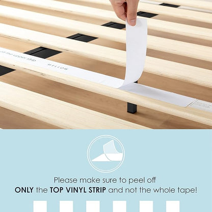 Mellow Naturalista Classic 12 Inch Solid Wood Platform Bed with Wooden Slats, King, Black