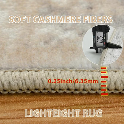 9x12 Area Rugs for Living Room Rug Washable: Abstract Large Rug for Dining Room Bedroom Carpet Non Slip 9 by 12 Indoor Modern Nursery Home Office Beige Grey