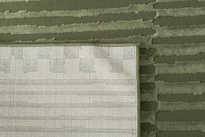 Revival Rugs Soloba 5'3"x7'10" Washable Area Rug for Living Room Bedroom - 100% Recycled Oeko-TEX Certified, Medium Pile, Green